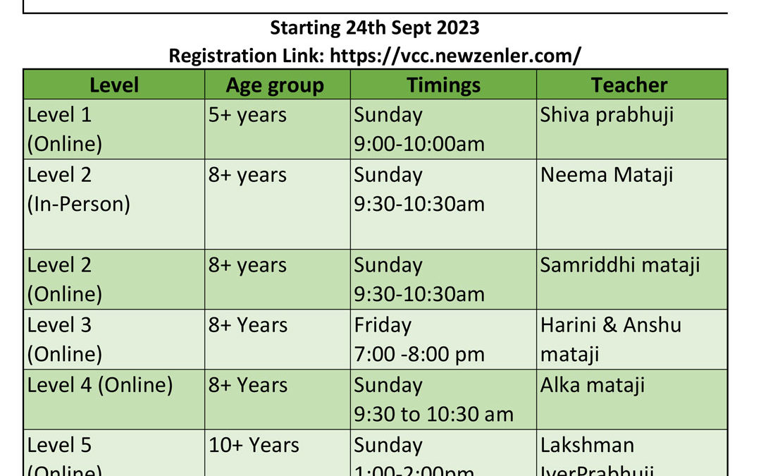 VCCHindiSchoolSchedule Vedic Cultural Center